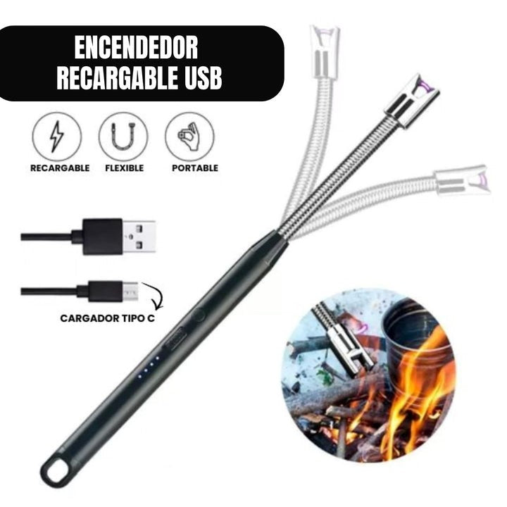 Encendedor electrico recargable 360 flexible