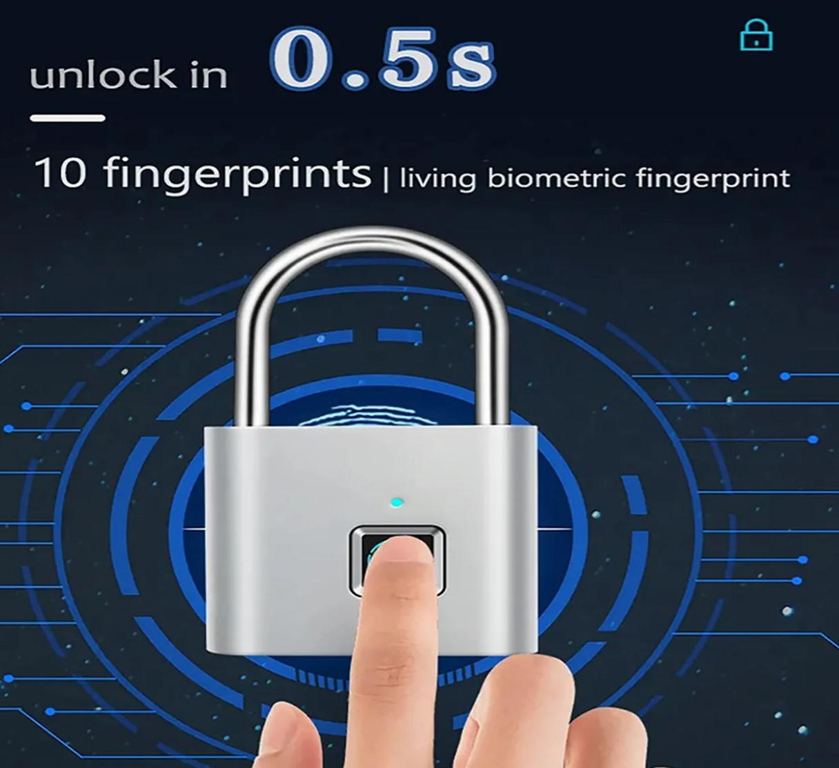 Candado Con Huella Digital
