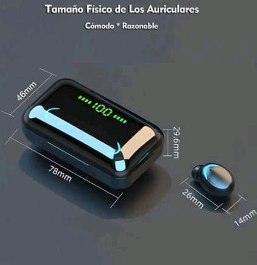 Audifonos F9 5c Tws Power Bank 2000 Mah